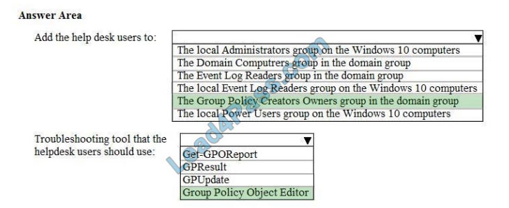 microsoft md-100 actual questions q6-1